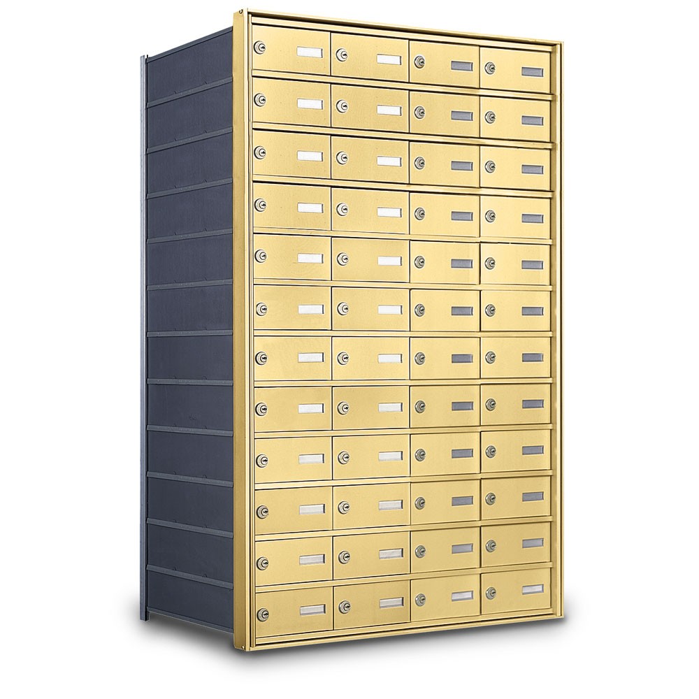 48 Door Private Use Rear Loading Horizontal Mailbox Gold