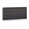 7 Door Recessed Vertical Mailbox - Bronze