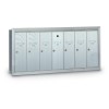 7 Door Recessed Vertical Mailbox - Silver