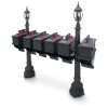 Illuminated Morganton 1812 Six Residential Mailboxes & Post