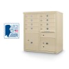 8 Door F-Spec Cluster Box Unit, Sandstone - NO PEDESTAL