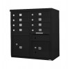 8 Door F-Spec Cluster Box Unit, Black - NO PEDESTAL