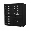 12 Door F-Spec Cluster Box Unit, Black - NO PEDESTAL