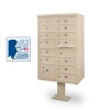 13-Door F-Spec Cluster Box Unit with Pedestal, Sandstone