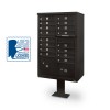 16 Door F-Spec Cluster Box Unit with Pedestal, Black