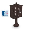 Decorative 12-Door CBU including Tall Pedestal, Cap, and Regal Finial