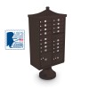 Decorative 16-Door CBU including Short Pedestal, Cap, and Regal Finial