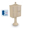 Decorative 12-Door CBU including Tall Pedestal, Cap, and Ornamental Finial