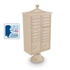 Decorative 16-Door CBU including Short Pedestal, Cap, and Ornamental Finial