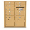 9 Door 4C Horizontal Mailbox - 2 Parcel Lockers