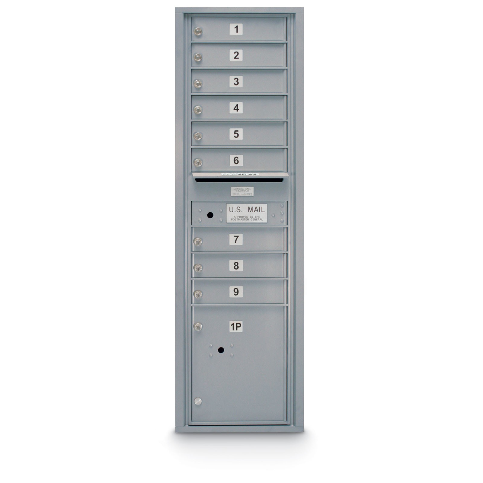 9 Door 4c Horizontal Mailbox 1 Parcel Locker