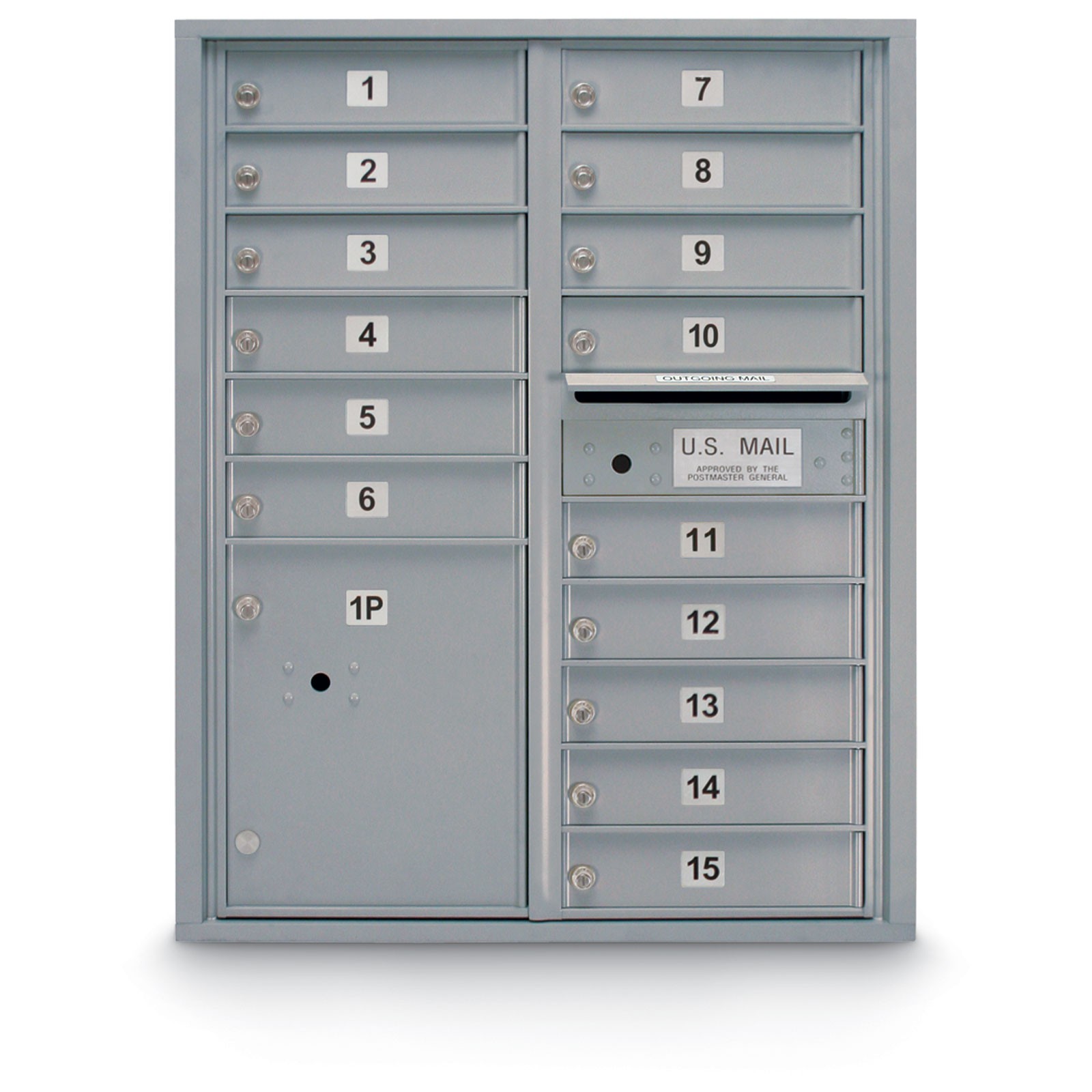 15 Door 4C Horizontal Mailbox 1 Parcel Locker