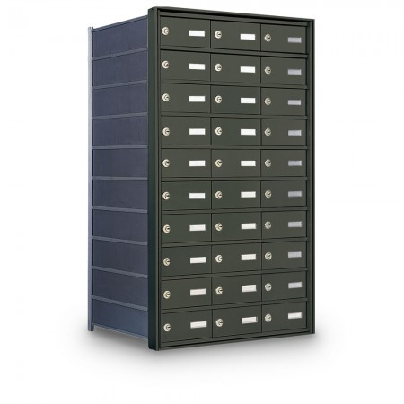 30 Door Private Use Rear Loading Horizontal Mailbox - Bronze