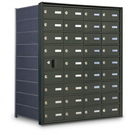 35 Door Private Use Front Loading Horizontal Mailbox - Bronze