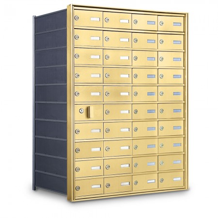 39 Door Private Use Front Loading Horizontal Mailbox - Gold