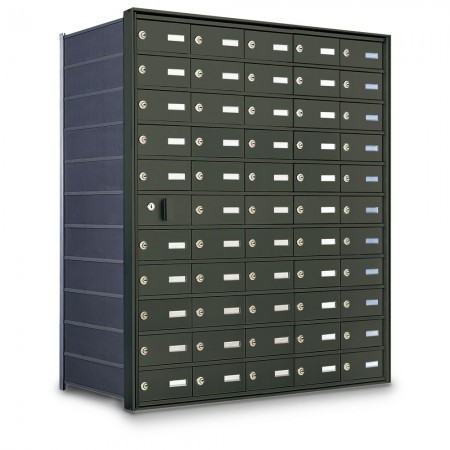 54 Door Private Use Front Loading Horizontal Mailbox - Bronze