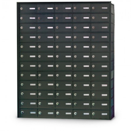 60 Door Private Use Rear Loading Horizontal Mailbox - Bronze