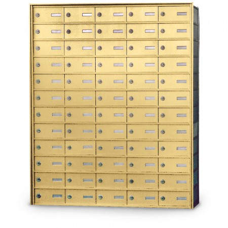 60 Door Private Use Rear Loading Horizontal Mailbox - Gold