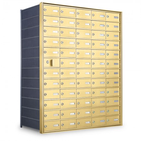 59 Door Private Use Front Loading Horizontal Mailbox - Gold