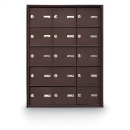 15 Door Rear Loading 4B+ Horizontal Mailbox - Bronze