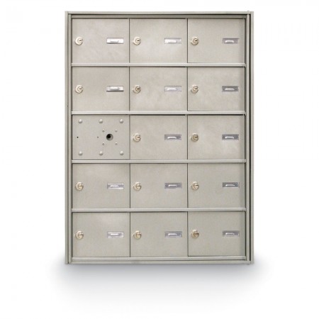 14 Door Front Loading 4B+ Horizontal Mailbox - Silver