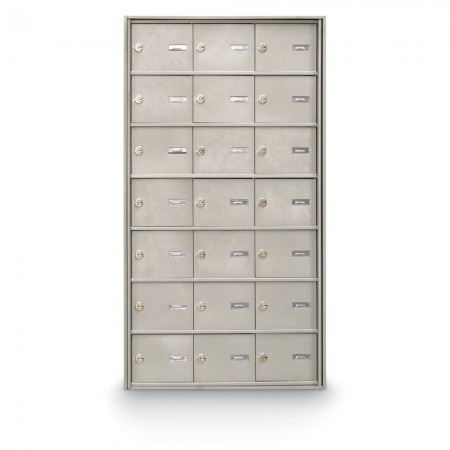 21 Door Rear Loading 4B+ Horizontal Mailbox - Silver