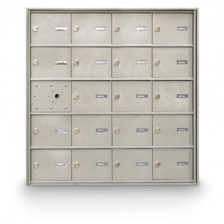 19 Door Front Loading 4B+ Horizontal Mailbox - Silver