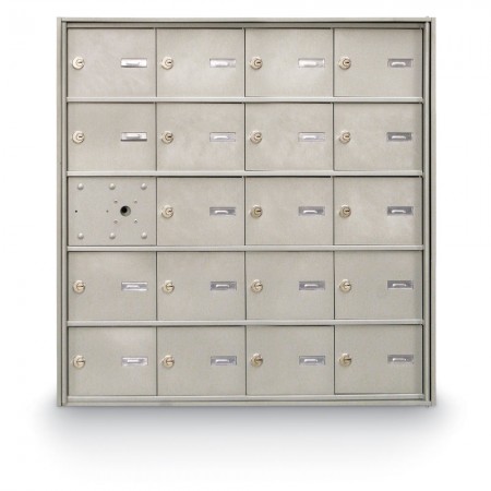 19 Door Front Loading 4B+ Horizontal Mailbox - Silver