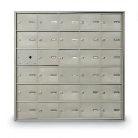 29 Door Front Loading 4B+ Horizontal Mailbox - Silver