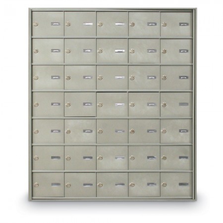 35 Door Rear Loading 4B+ Horizontal Mailbox - Silver