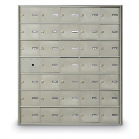 34 Door Front Loading 4B+ Horizontal Mailbox - Silver