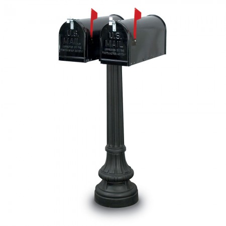 Salem Classic Colonial Double Residential Mailboxes & Post