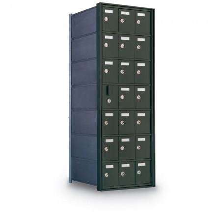 20 Door Private Use Front Loading Horizontal Mailbox - Gold