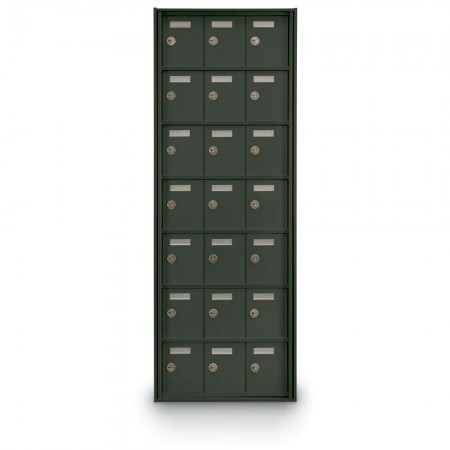 21 Door Private Use Rear Loading Horizontal Mailbox - Bronze