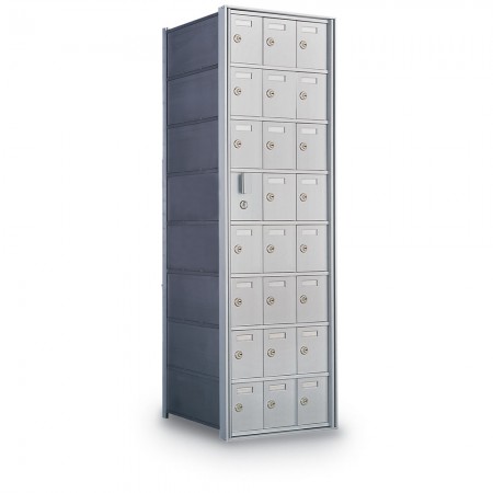 23 Door Private Use Front Loading Horizontal Mailbox - Silver