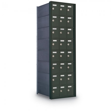 24 Door Private Use Rear Loading Horizontal Mailbox - Bronze