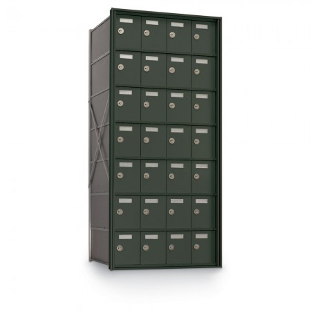 28 Door Private Use Rear Loading Horizontal Mailbox - Bronze