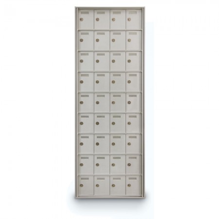 36 Door Private Use Rear Loading Horizontal Mailbox - Silver