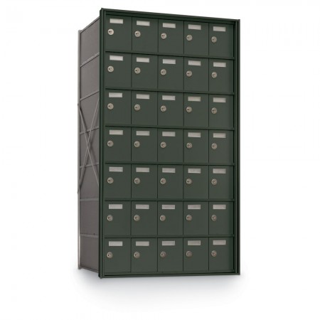 35 Door Private Use Rear Loading Horizontal Mailbox - Bronze