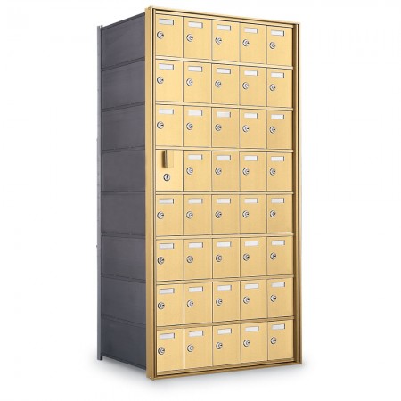 39 Door Private Use Front Loading Horizontal Mailbox - Gold