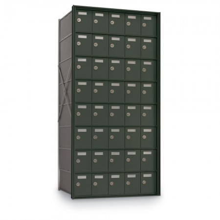 40 Door Private Use Rear Loading Horizontal Mailbox - Bronze