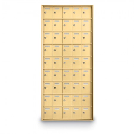 45 Door Private Use Rear Loading Horizontal Mailbox - Gold