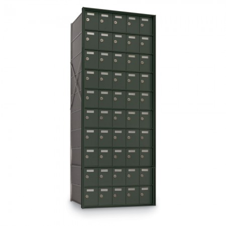 50 Door Private Use Rear Loading Horizontal Mailbox - Bronze