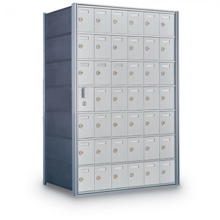 41 Door Private Use Front Loading Horizontal Mailbox - Silver