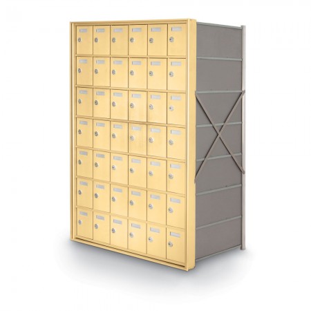 42 Door Private Use Rear Loading Horizontal Mailbox - Gold