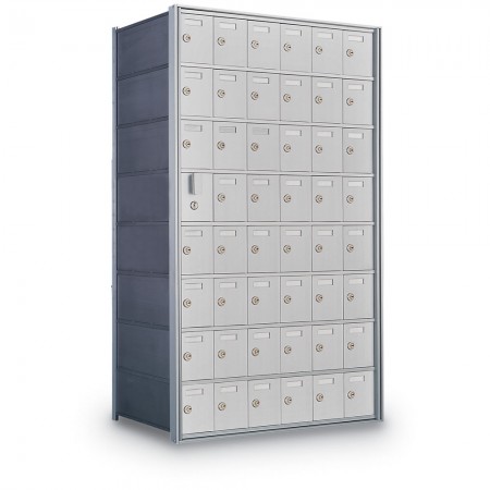 47 Door Private Use Front Loading Horizontal Mailbox - Silver