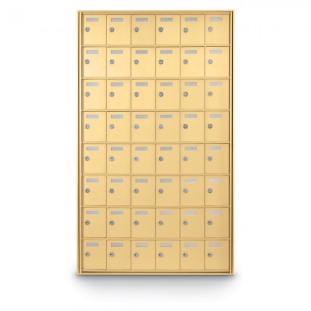 48 Door Private Use Rear Loading Horizontal Mailbox - Gold