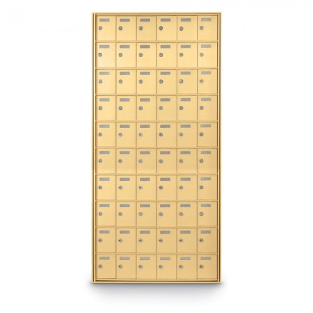 60 Door Private Use Rear Loading Horizontal Mailbox - Gold