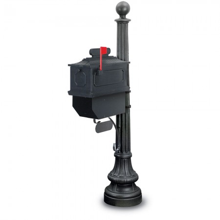 Beaumont 1812 Residential Mailbox & Post - Black