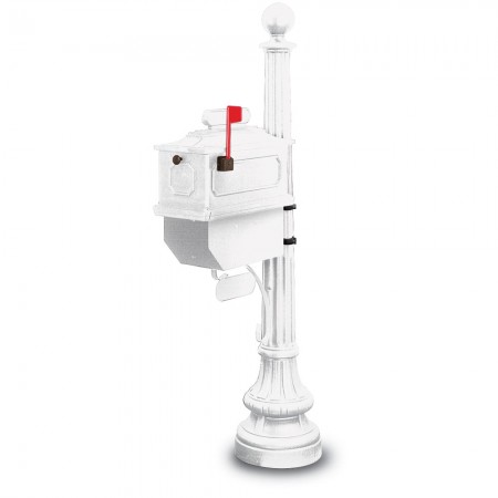 Beaumont 1812 Residential Mailbox & Post - White